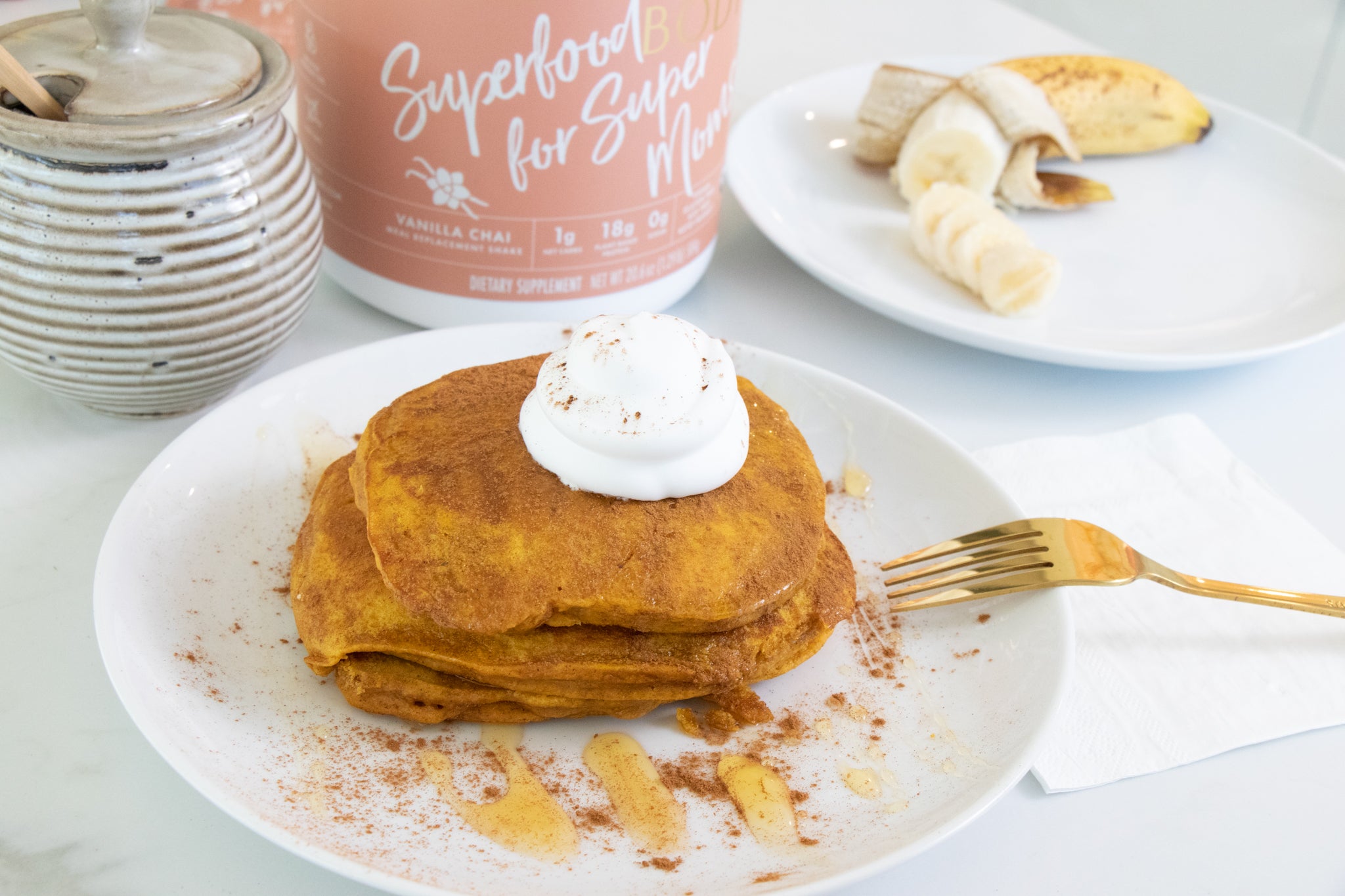 Pumpkin Protein Pancakes