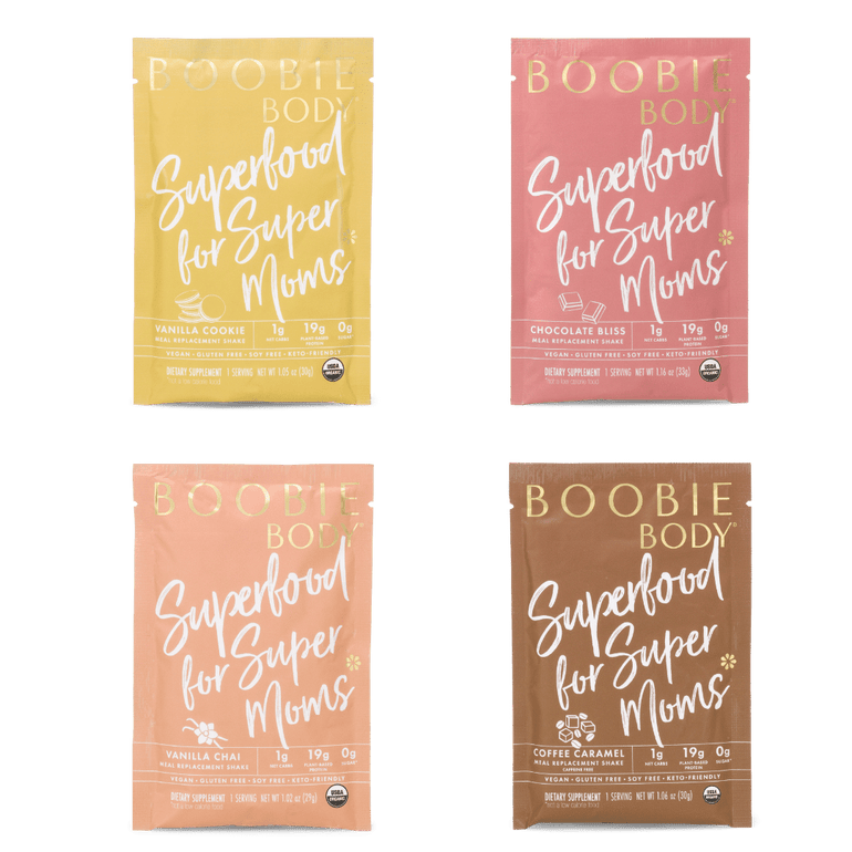 Sample Pack Breastfeeding and Lactation Protein Shake in 4 flavors