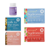 Collection of Boobie products including bottles and boxes on a white background