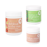 Three Boobie health supplement jars on a white background