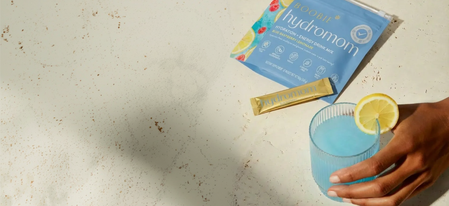 Blue Raspberry Lemonade Hydromom in glass