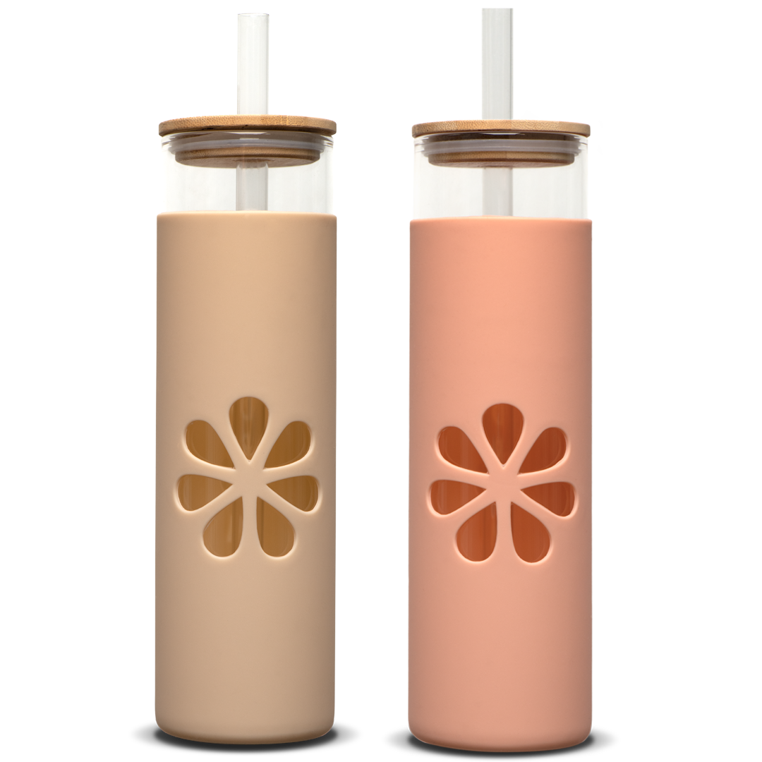Glass Tumbler With Straw