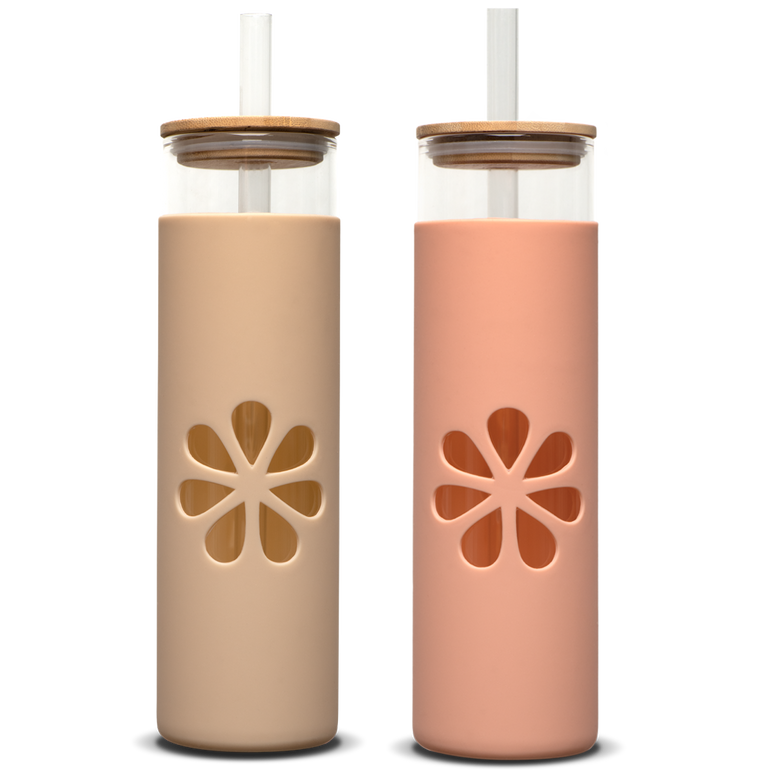 Glass Tumbler With Straw