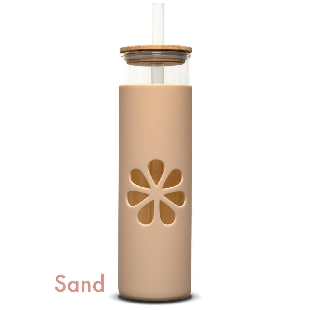 Glass Tumbler With Straw