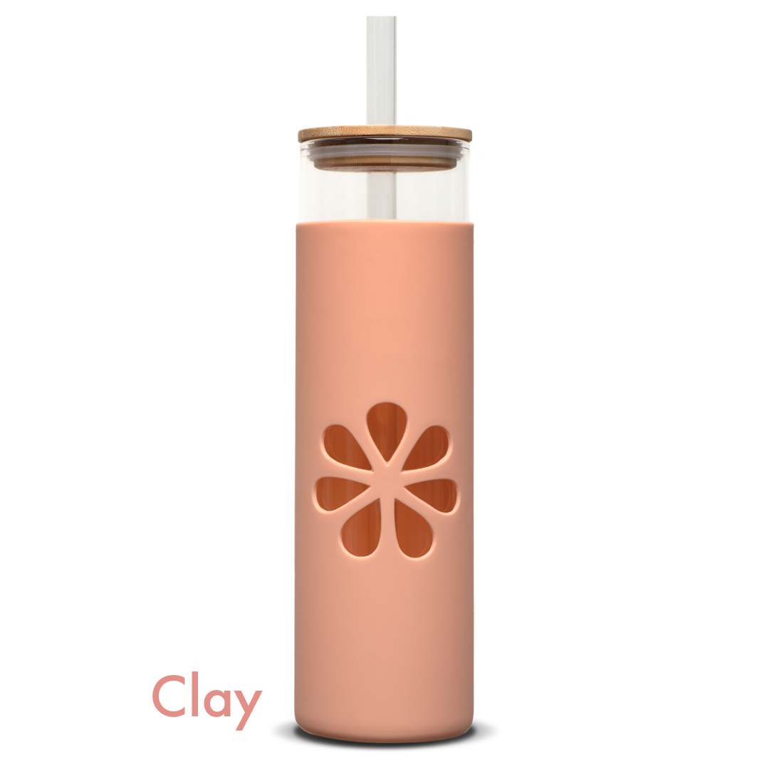 Glass Tumbler With Straw