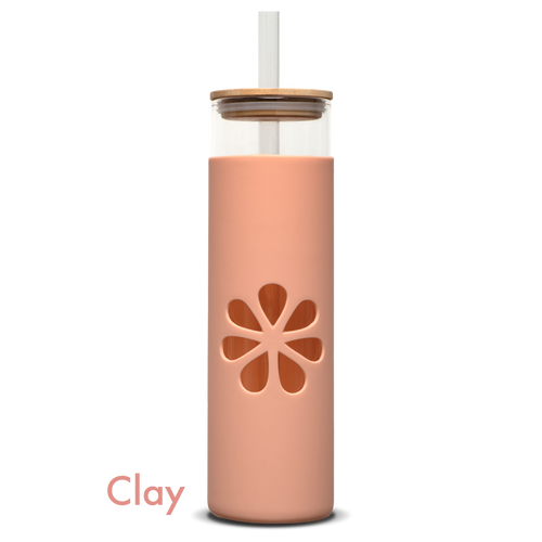 Glass Tumbler With Straw